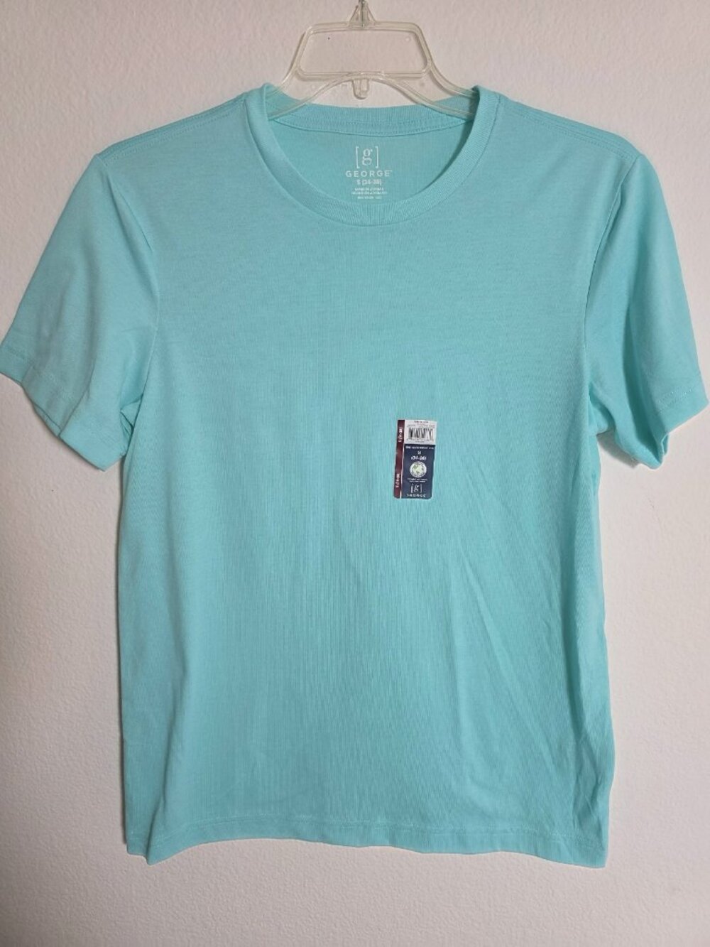 George brand aqua cloud crewneck t-shirt NWT sz Small